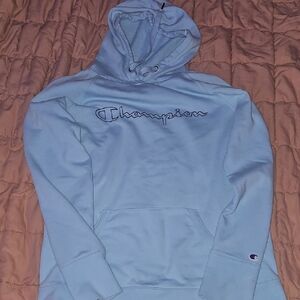 Champion Womens Light Blue Hoodie
